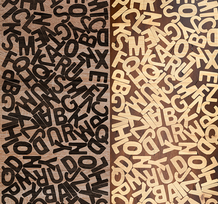 Buchstaben Kinderzimmer Tapete gemischter Salat - TenStickers