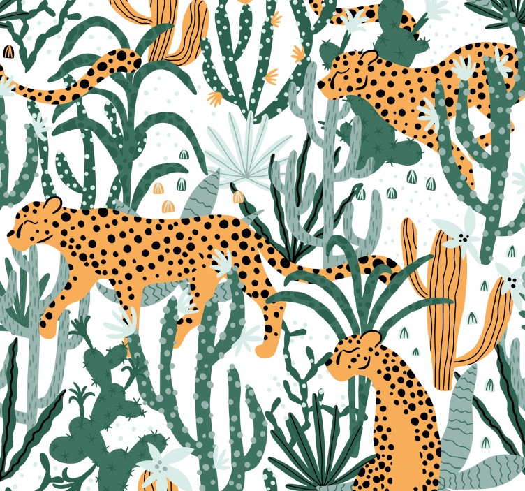 Leoparden Tapete Leopard im Dschungel - TenStickers