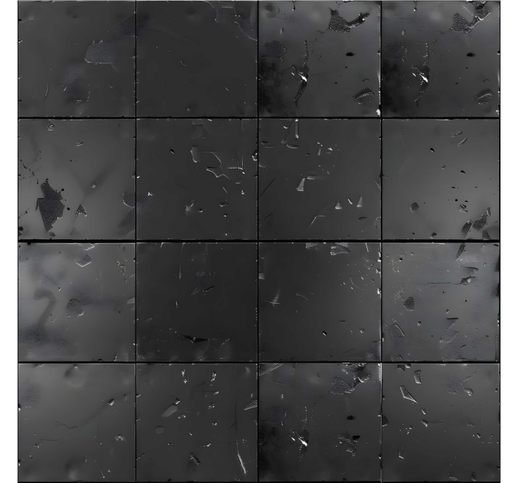 Tapete Fliesen schwarzer industriestil - TenStickers