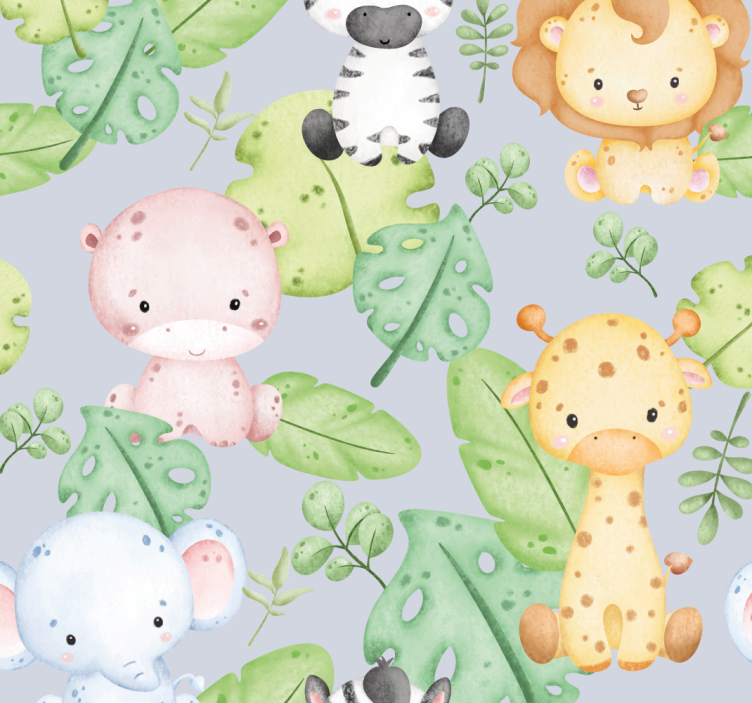 Tiere Tapete baby-design - TenStickers