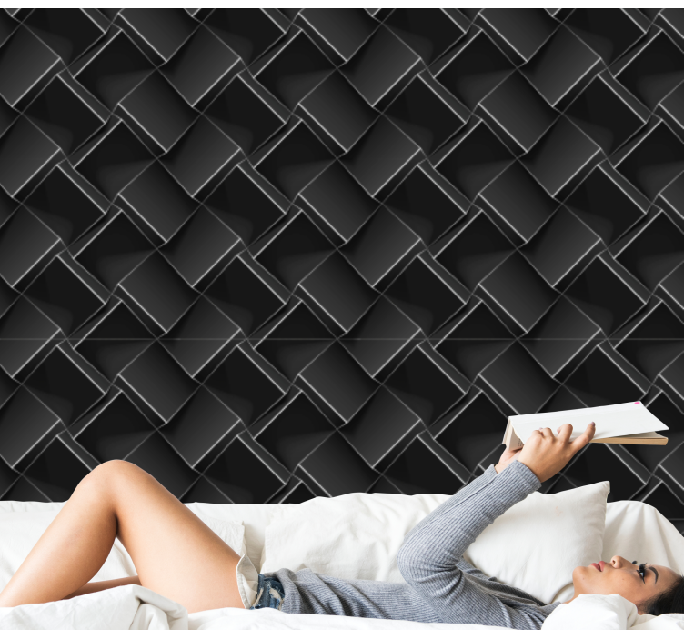 3D Tapete 3D kubisches quadrat - TenStickers