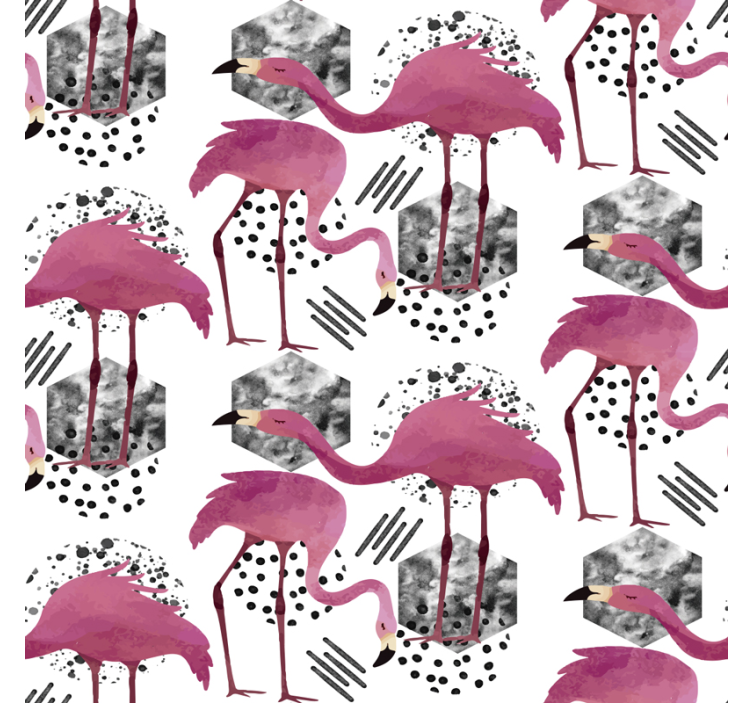 Tier tapete flamingos vintage - TenStickers