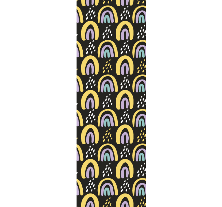 Tapete babyzimmer mit buntem regenbogenmuster - TenStickers