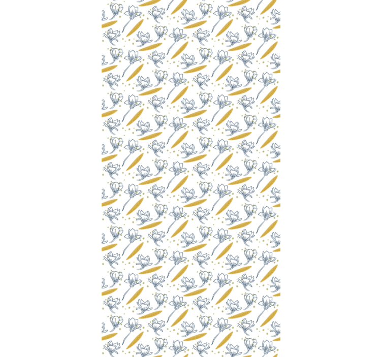 Zarte Blumen Wand Tapete - TenStickers