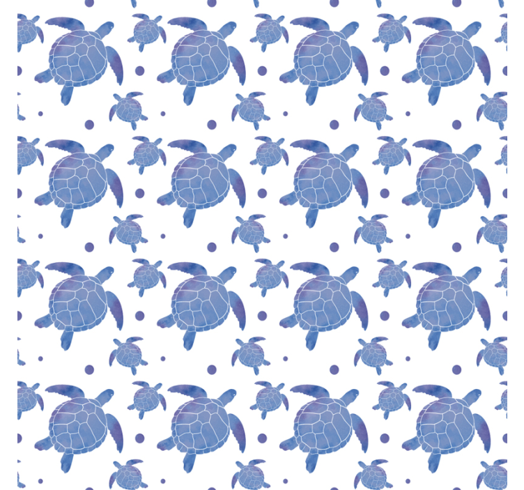 Tapete Tiere Blaue Schildkröten - TenStickers