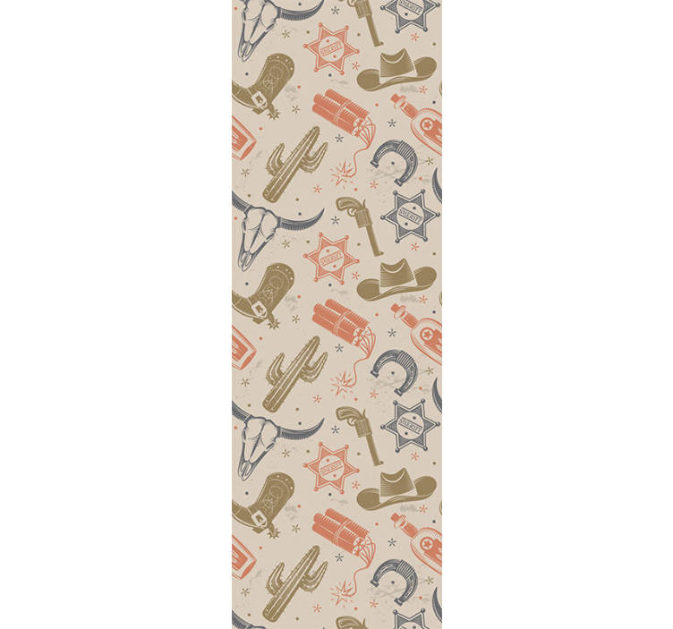 Tapeten Schlafzimmer Cowboy-Elementmuster - TenStickers