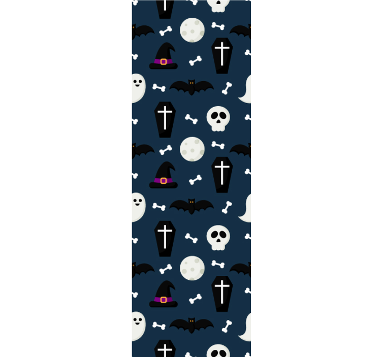 Tapete Halloween gruselige schwarze elemente - TenStickers