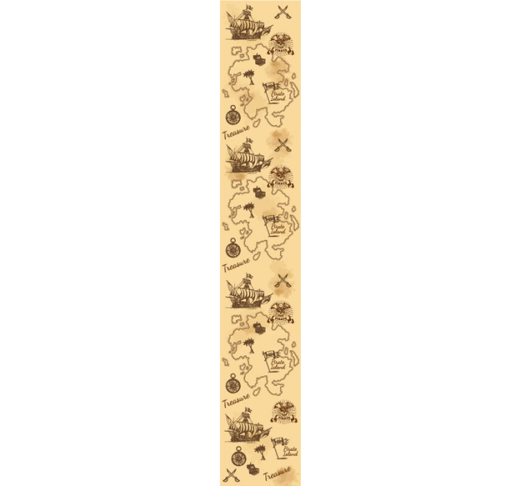 Tapete klassisch piraten-abenteuerkarte - TenStickers