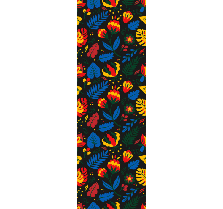 Ornament Tapete blumenblattmuster - TenStickers