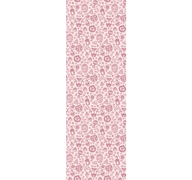 Tapete Babyzimmer rosa spielzeug und kleidung - TenStickers