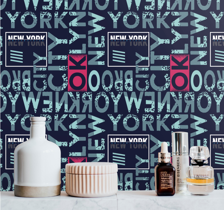 Tapete New York urbane typografie - TenStickers