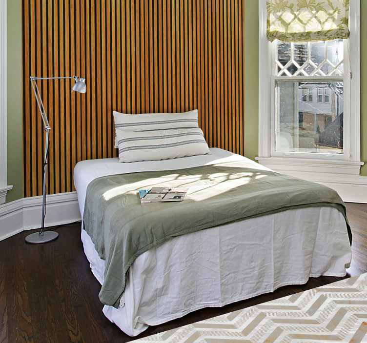 Tapete Holzoptik Holz-stil braune holzlatten in teakholz - TenStickers