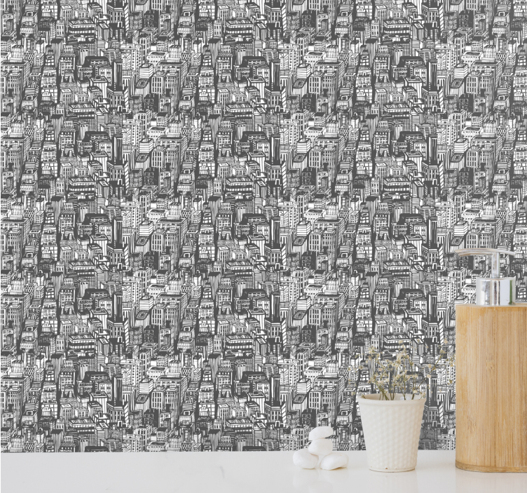 Tapete Städte stadtskizze - TenStickers