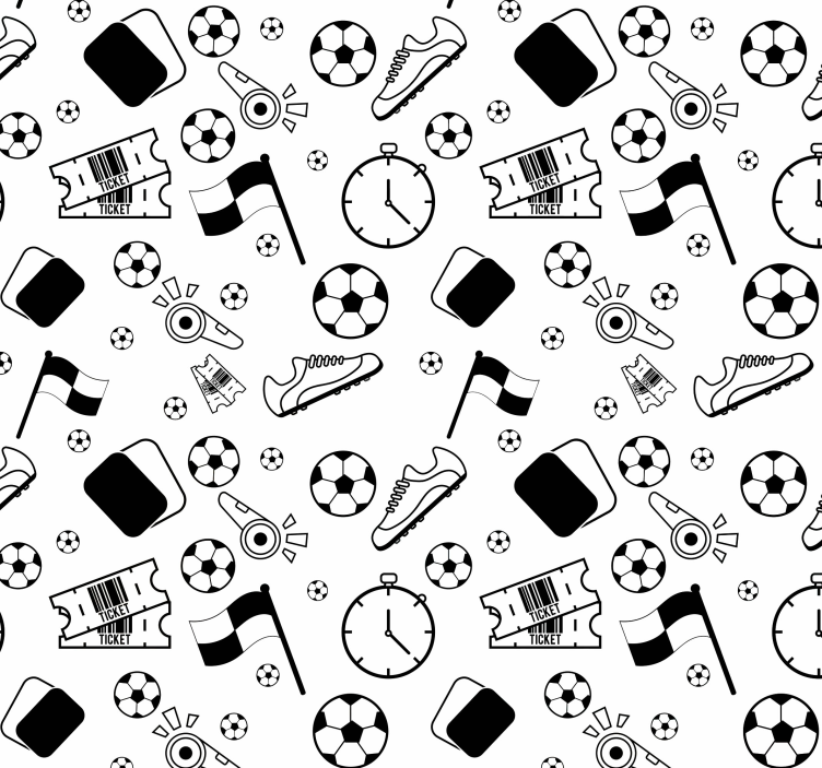 Tapete Jugendzimmer Fußball-linear-muster - TenStickers