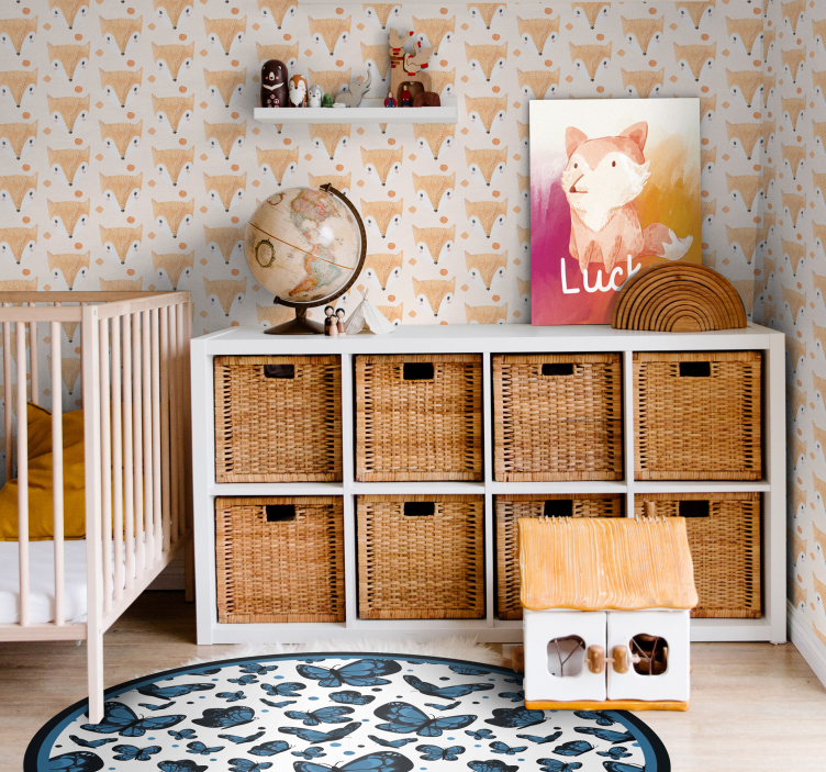 Kinderzimmer Tapete handbemalter fuchs - TenStickers