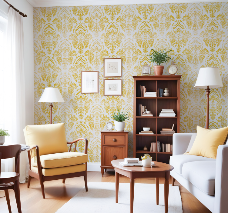 Barock Tapete goldenes design - TenStickers