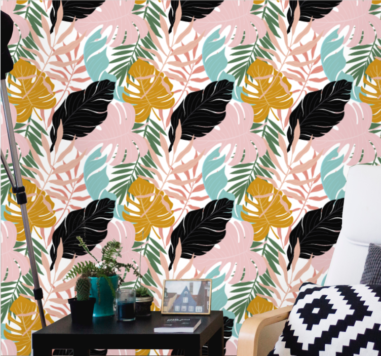 Tapete Blätter exotisches laubsortiment - TenStickers