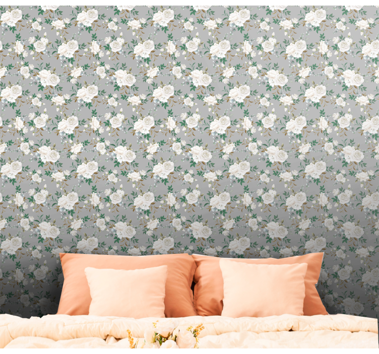 Blumentapete florale eleganz-panel - TenStickers