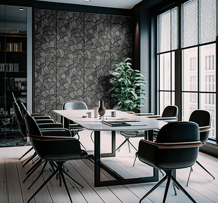 Büro Tapeten gekrümmte Streifen - TenStickers