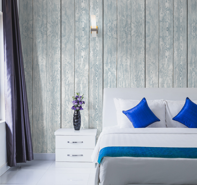 Charmante graue Holzoptik Tapete - TenStickers