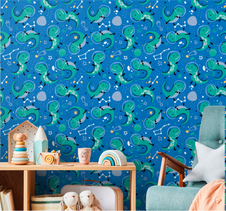 Dino Tapete dinosaurier-konstellation - TenStickers