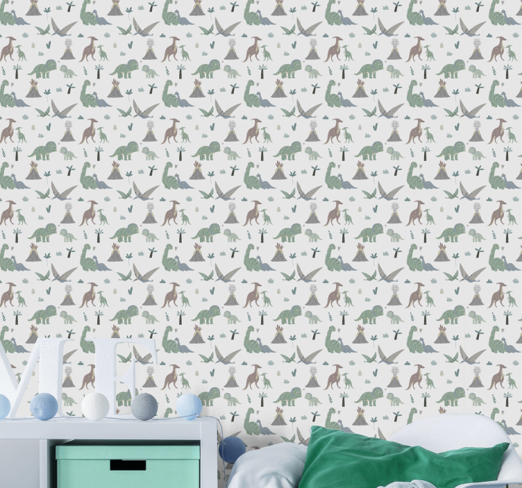 Dino Tapete dinosaurier-montage - TenStickers