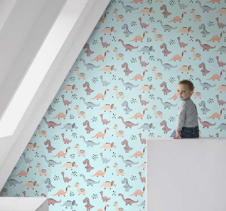 Dino Tapete dinosaurier-spielplatz - TenStickers