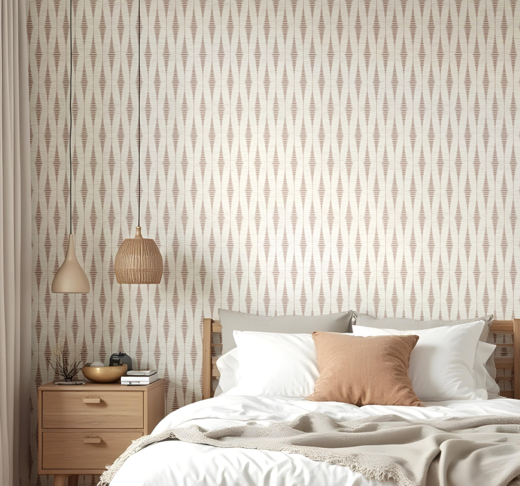 Geometrische Tapete mokka-mousse rabaul ikat - TenStickers