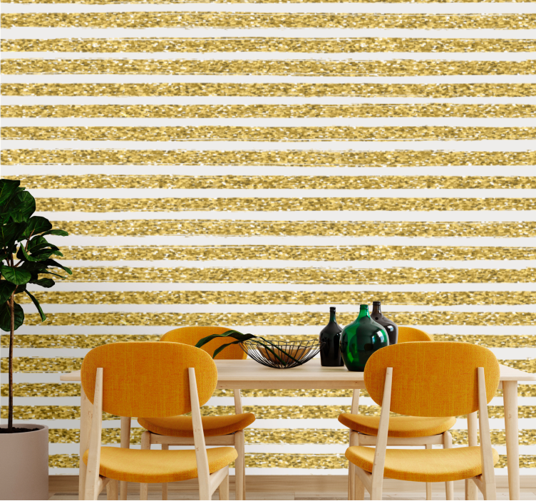 Gestreifte Tapete glitzerstreifen - TenStickers