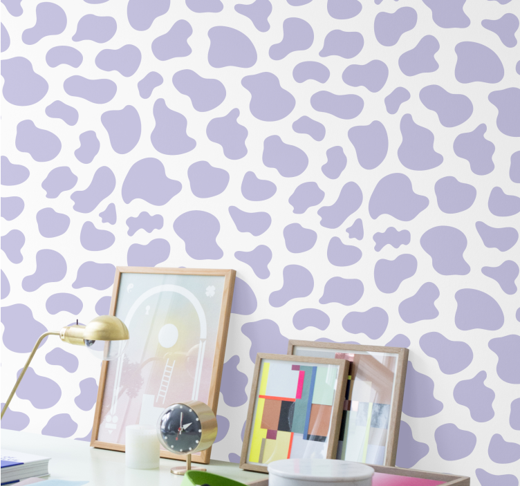 Leoparden Tapete violette flecken - TenStickers