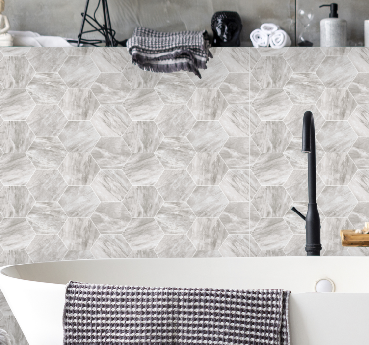 Marmor Tapete sechseckiges fliesenmuster - TenStickers