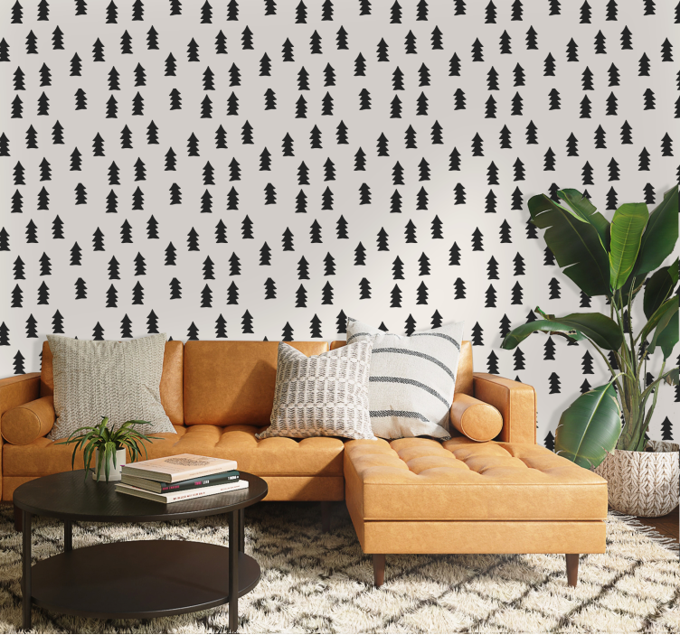 Tapete Natur Bäume Muster - TenStickers