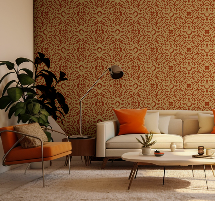 Pflanzen Tapete Vintage mandala elemente - TenStickers