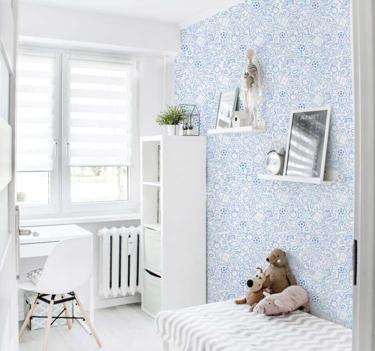 Tapete Babyzimmer sport-doodle-muster - TenStickers