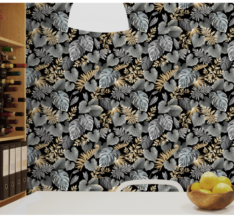 Tapete Blätter botanischer wandteppich - TenStickers