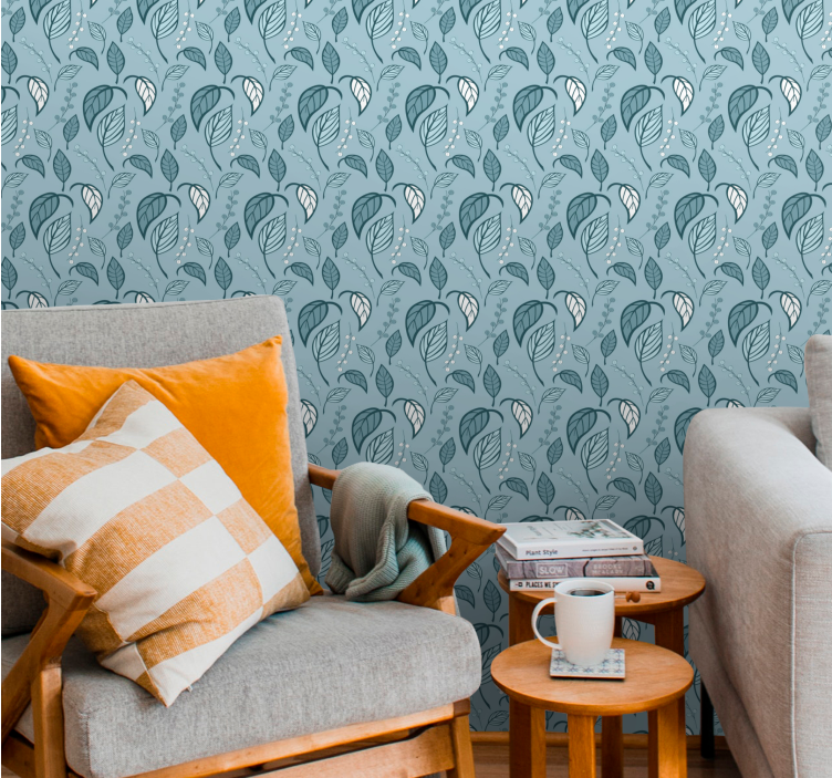 Tapete Blätter skandinavischer spross - TenStickers