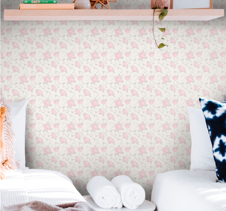 Blumentapete Kleine blumen im vintage-stil - TenStickers