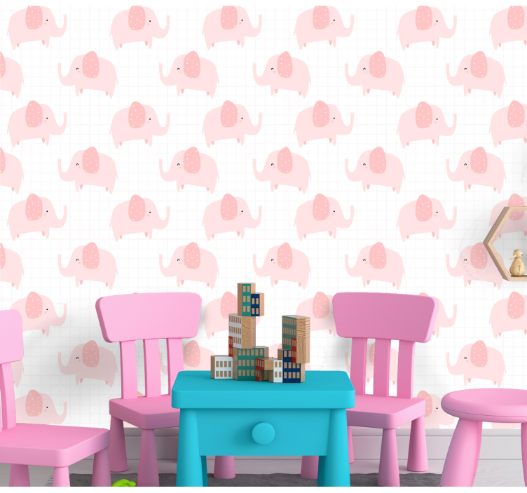 Tapete Elefant muster einer elefantenparade - TenStickers