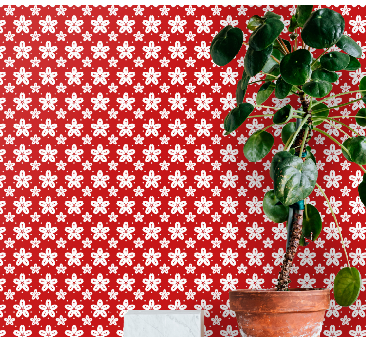 Tapete florale Ornamente blumenmotiv-ensemble - TenStickers