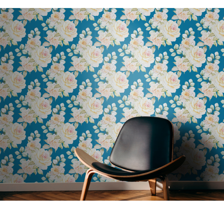 Tapete florale Ornamente elegante blumenrosen - TenStickers