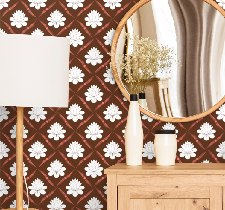 Tapete florale Ornamente lotusmusterdesign - TenStickers