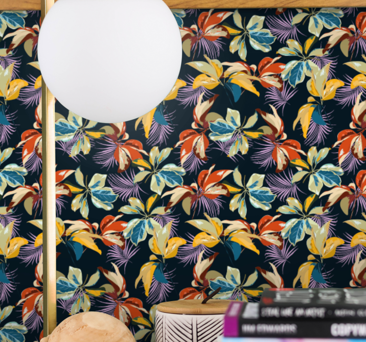 Blumentapete lebendiges dschungeldach - TenStickers