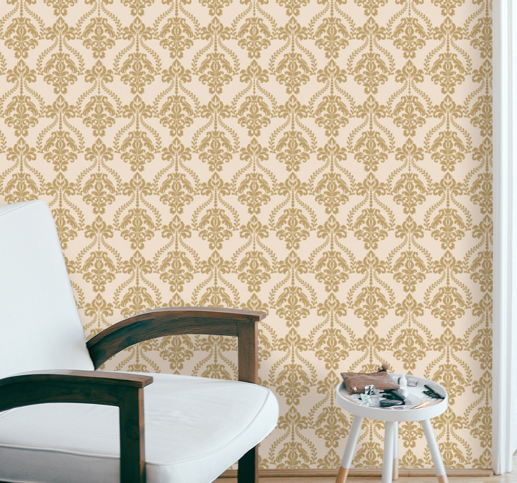 Weitere Vintage Tapeten florale beige details - TenStickers