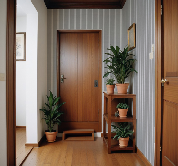 Tapete Flur graue streifen - TenStickers