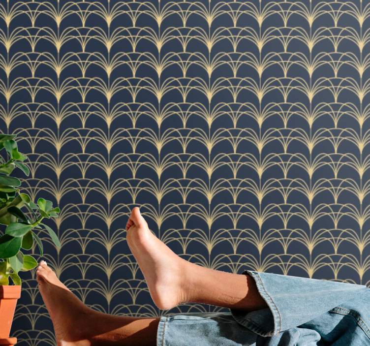 Tapete geometrisch art-deco-bögen - TenStickers