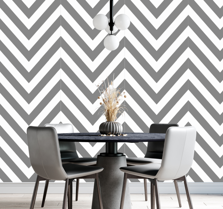 Tapete geometrisch chevron-streifenmuster - TenStickers