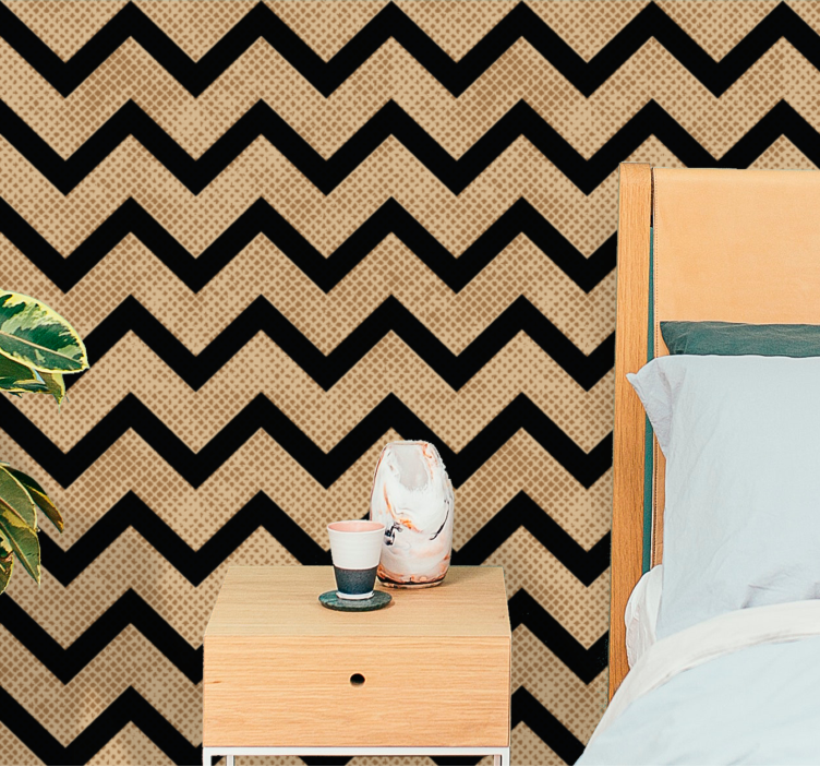 Tapete geometrisch chevron-zickzack-stil - TenStickers