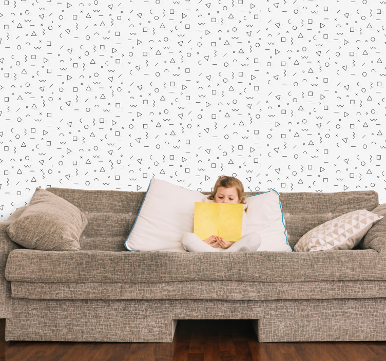 Tapete geometrisch minimalistisches formendesign - TenStickers