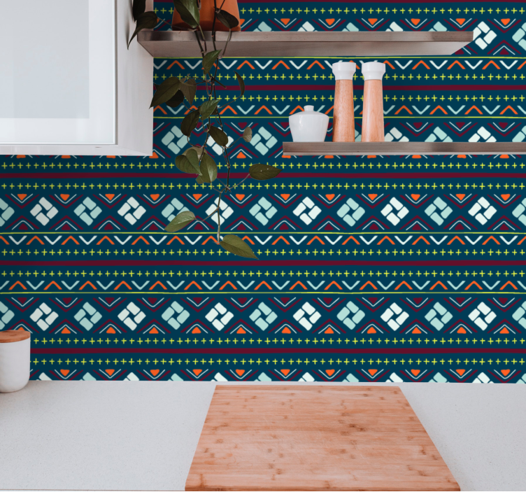 Tapete geometrisch geometrische farbblöcke - TenStickers