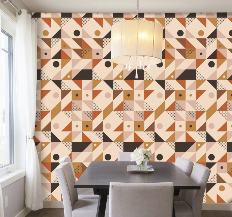 Tapete geometrisch geometrische formen harmonie - TenStickers